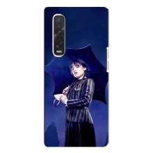 Чохли Венсдей на Oppo Find X3 Pro Уенсдей (AlphaPrint) (Венздей з парасолькою)