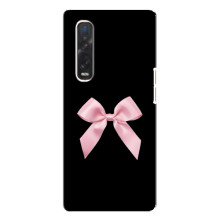Чехол банты для Oppo Find X3 Pro – Бант на черном