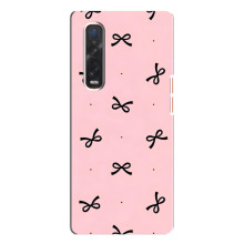 Чехол банты для Oppo Find X3 Pro – Черные бантики