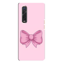 Чехол банты для Oppo Find X3 Pro – Розовый бантик