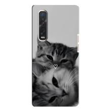 Чехол с рисунком кот на Oppo Find X3 Pro – Пара котов