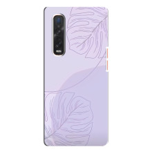 Чехол цветочный дизайн для Oppo Find X3 Pro – Монстера фиолетовая