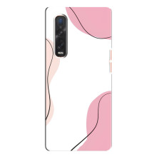 Чехол цветочный дизайн для Oppo Find X3 Pro – Розовый фон
