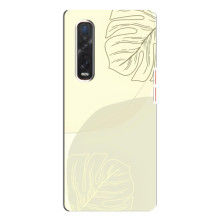 Чехол цветочный дизайн для Oppo Find X3 Pro – Зелёный фон