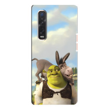 Чехол с мультфильмом Шрек на Oppo Find X3 Pro – Шрек и осел