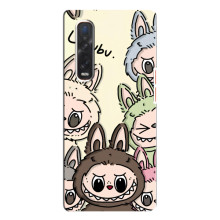 Чехол с Лабубу на Oppo Find X3 Pro (Коллаж Лабубу)