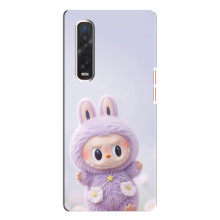 Чехол с принтом Лабубу для Oppo Find X3 Pro – Фиолетовый Лабубу
