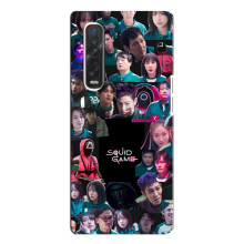 Чехол Гра в кальмара для Oppo Find X3 Pro – Коллаж игры кальмара