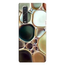 Мраморный чехол на Oppo Find X3 Pro (VPrint) (Радужный Мрамор)