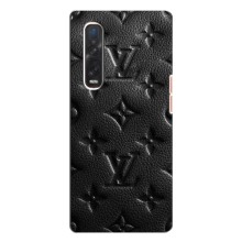 Текстурный Чехол Louis Vuitton для Оппо Финд Х3 Про (Черный ЛВ)