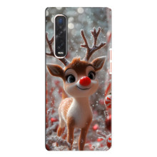 Яскравий чохол для Oppo Find X3 Pro з Зимові Оленята