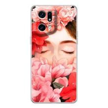 Чехлы (ART) Цветы на OPPO Find X5 Pro (VPrint) (Очі в квітах)