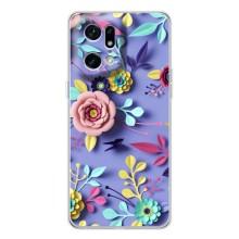 Чохли з квітами для OPPO Find X5 Pro (VPrint) (Дизайн квітів)