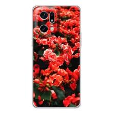 Чохли з квітами для OPPO Find X5 Pro (VPrint) (Квіти червоні)