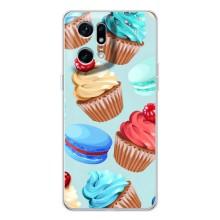 Чохли з фруктами для OPPO Find X5 Pro (VPrint) (Кексики)