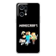 Чохол Майнкрафт на OPPO Find X5 Pro (AlphaPrint) Minecraft (герої Minecraft)