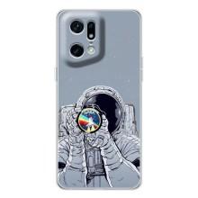 Чохол NASA для OPPO Find X5 Pro (AlphaPrint) (Космонавт фото)