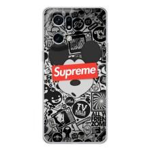 Чехол с Брендами одежды на Финд Х5 Про – Supreme Маус