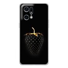 Чохол з зображенням смачної їжі для OPPO Find X5 Pro – Чорна полуниця