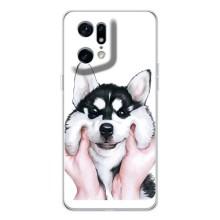 Бампер для OPPO Find X5 Pro з картинкою "Песики" (Собака Хаскі)
