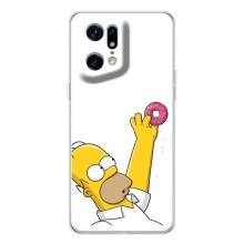 Чjхол з Сімпсонами для OPPO Find X5 Pro (VPrint) (Гомер з пончиком)