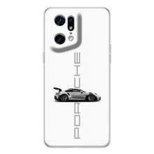 Чехол с авто Порше для OPPO Find X5 Pro – белый Порше
