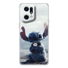 Чохол з малюнком Стіч для OPPO Find X5 Pro – Стіч з квіткою