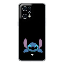 Чехол с принтом Стич на OPPO Find X5 Pro (Стич на черном)