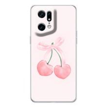 Чехол с розовым рисунком для OPPO Find X5 Pro – Розовые вишни