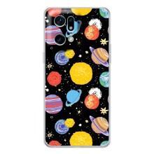 Космічні Чохли для Файнд Х5 Про (VPrint) (Намальовані планети)