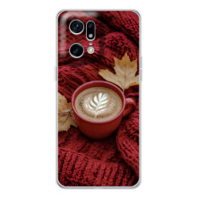 Чохол з унікальним дизайном 'Осінь з кавою' для OPPO Find X5 Pro – Кава на ковдрі