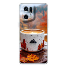 Чохол з унікальним дизайном 'Осінь з кавою' для OPPO Find X5 Pro – Кава на природі