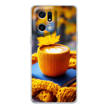 Чохол з унікальним дизайном 'Осінь з кавою' для OPPO Find X5 Pro – Кава з жовтим