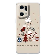 Різдвяні Чохли для OPPO Find X5 Pro (VPrint) (Merry Christmas)