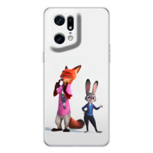 Силіконовий чохол з принтом Зоотрополіс для OPPO Find X5 Pro – Джуді і Нік