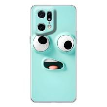 Силиконовые Чехлы (смешные стикеры) для OPPO Find X5 Pro – мордочка