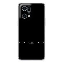 Силиконовый бампер с картинкой машины на OPPO Find X5 Pro – Силует Audi