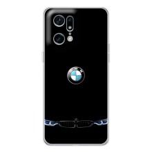 Силиконовый бампер с картинкой машины на OPPO Find X5 Pro – Черный BMW