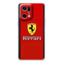 Силиконовый бампер с картинкой машины на OPPO Find X5 Pro – Ferrari Logo