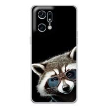 Силіконовий Чохол з Энотами  на OPPO Find X5 Pro – Стильний Єнот