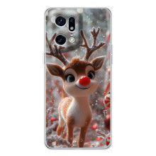 Яскравий чохол для OPPO Find X5 Pro з Зимові Оленята