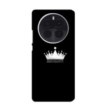 Чехол (Корона на чёрном фоне) для ОППО Find X8 Pro – Белая корона