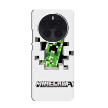 Чехол Майнкрафт на OPPO Find X8 Pro (AlphaPrint) Minecraft (крипер Майнкрафт)