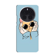 Бампер с изображением Котиков для ОППО Find X8 Pro (КОТИК в очках)