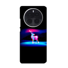 Силиконовый бампер с картинкой животных для OPPO Find X8 Pro – Яркий олень