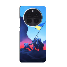 Чехол с украинским воином на OPPO Find X9 Plus – Украинский прапор