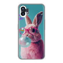 Чехол с принтом стильные животные для 

OPPO Найнд Х9 Про 
 (Кролик в очках)