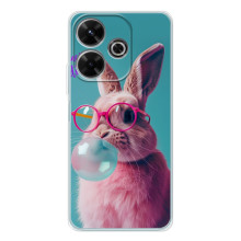 Чохол з принтом стильні тварини для ОППО К13 Турбо Про – Кролик в окулярах