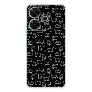 Чехол на тематику: Коты для OPPO K13 Turbo – Котики на черном