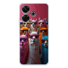 Чохол з принтом стильні тварини для ОППО К13 Турбо (Лами в окулярах)